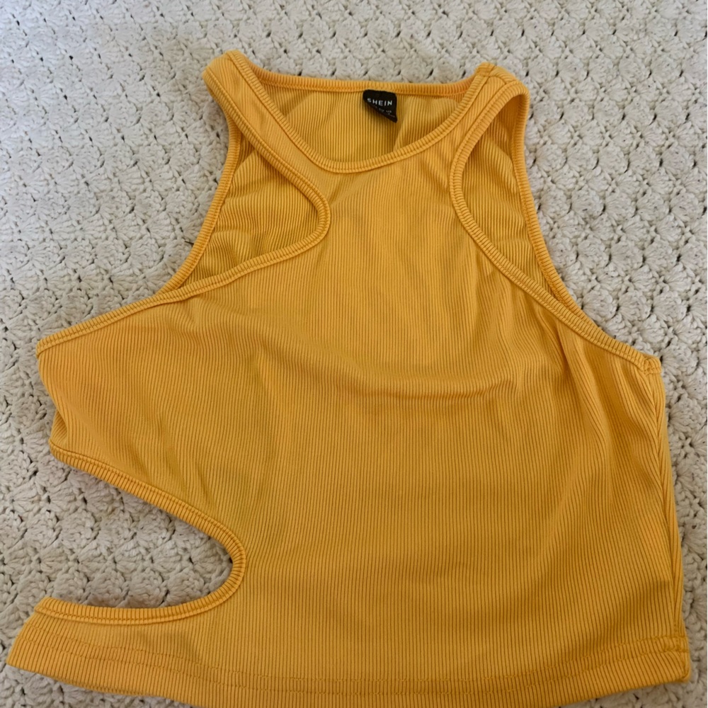 Yellow crop top